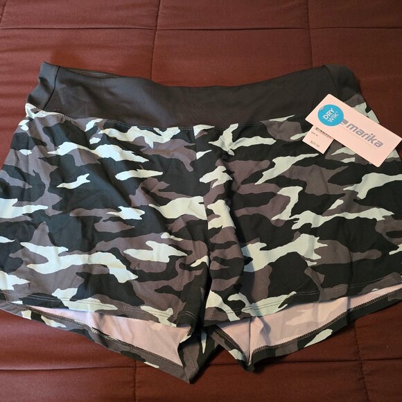 Marika Camo Athletic Running Shorts XL Dry Wik XXL Womens NEW NWT Cute - Picture 2 of 7